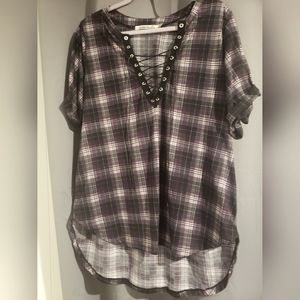 Lace-up Women's Top 2xl